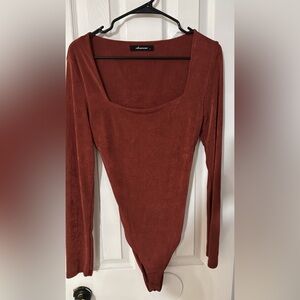 Rust Long Sleeve bodysuit